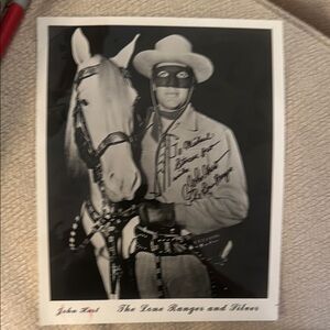 The Lone Ranger, John Hart, and Silver Autographed Photo